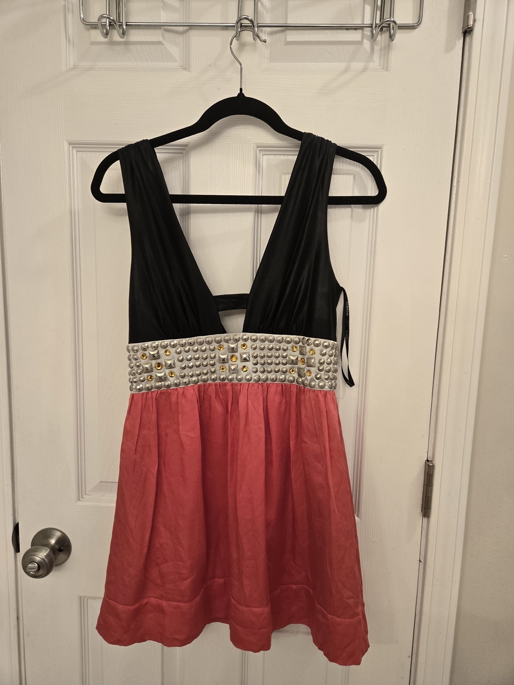 bebe Black Evening Top with Satin Lining